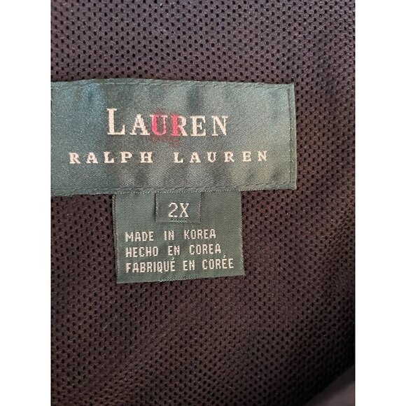 Lauren Ralph Lauren Women's Windbreaker Jacket Plus Size 2X Black Mesh Lining - Picture 8 of 13